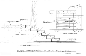 House 7 Stairs | Sketch from the side | CHENG Design | sustainable, emotional, timeless design